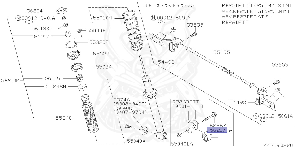 Nissan - Skyline GT-R - BCNR33 - 1996 - GTR TYPE - 2 door hard top (2K) - 4 WHEEL DRIVE(4WD) - MANUAL TRANS 5-SPEED(MT.F5) - HICAS - RB26DETT