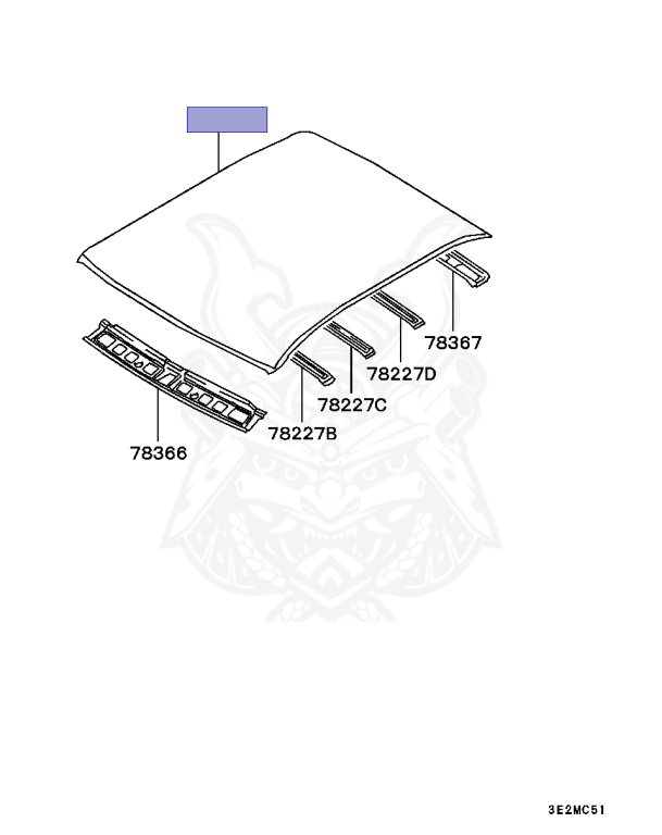 MB835969 - Mitsubishi - Roof Panel (no sunroof) - Nengun Performance