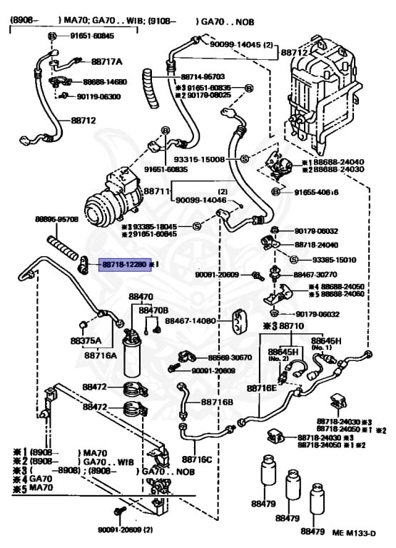 Toyota - Supra A70 MKIII - MA70 - 1990 - GT TURBO TYPE - LIFTBACK (AERO TOP) - Automatic - 7MGTEU