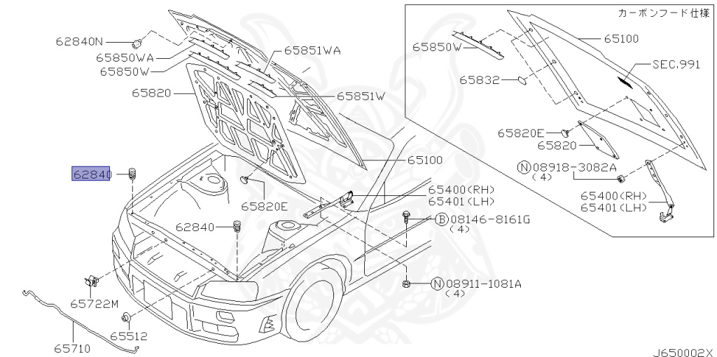 Nissan - Skyline GT-R - BNR34 - 2002 - GTR TYPE - 2-door hardtop (2K) - MANUAL MISSION 6-SPEED(MT.F6) - Hi-Cas 4-Link (HI.4WD) - RB26DETT