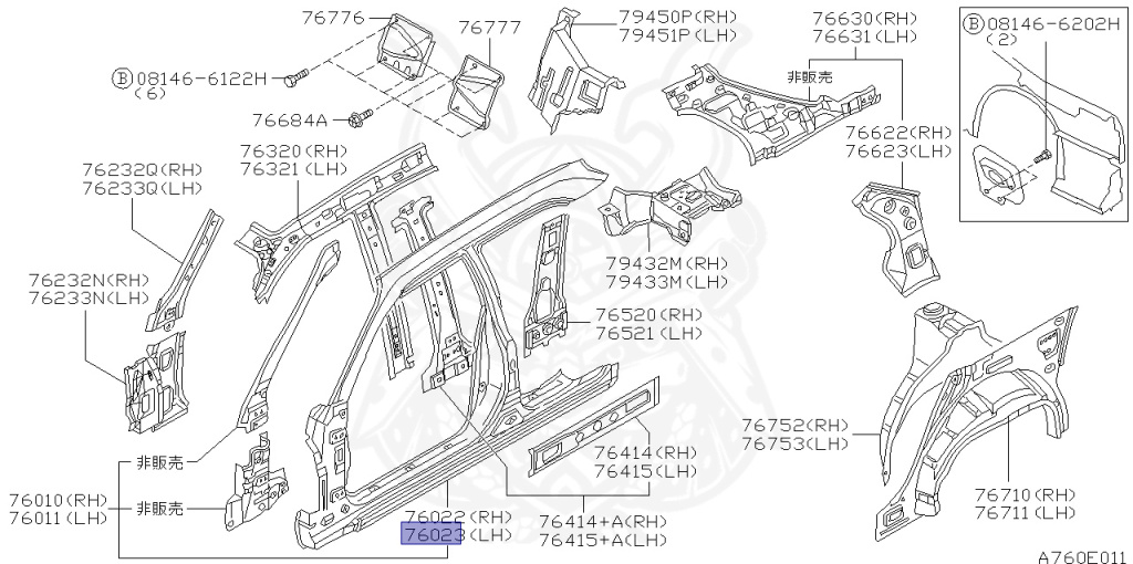 Nissan - Skyline - R34 25GTT - ER34 - 2000 - 25GT TURBO - 2-door hardtop (2K) - AUTOMATIC-FLOOR SHIFT(AT.F4) - HI-CAS 2-Link Drive (HI.2WD) - RB25DET