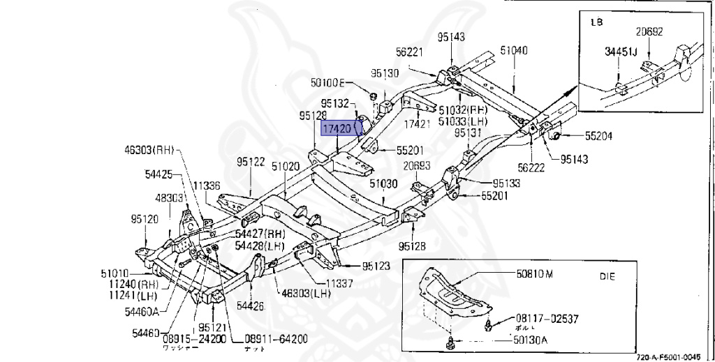 Nissan - Datsun - 720 - 1980 - DELUXE TYPE - Teisho Track (TL) - 2 WHEEL DRIVE(2WD) - 4 SPEED T/M COLUMN SHIFT(R4) - J16S