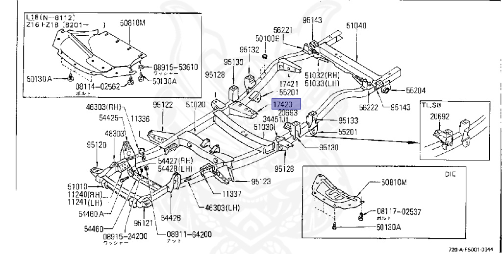 Nissan - Datsun - 720 - 1984 - DELUXE TYPE - Teisho Track (TL) - 2 WHEEL DRIVE(2WD) - 4 SPEED T/M COLUMN SHIFT(R4) - Z16S