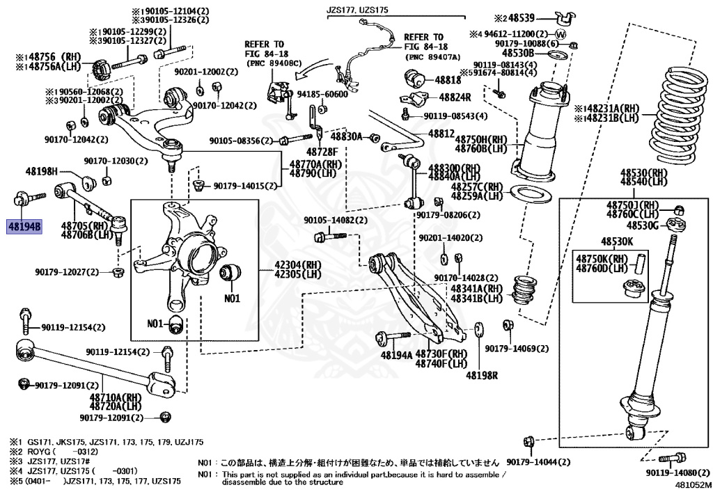 Toyota - Crown - JZS171 - 2001 - ATHLETE V TYPE - SEDAN - Automatic - 1JZGTE