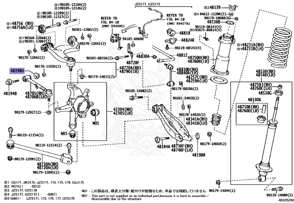 Toyota - Crown - JZS171 - 2001 - ATHLETE V TYPE - SEDAN - Automatic - 1JZGTE