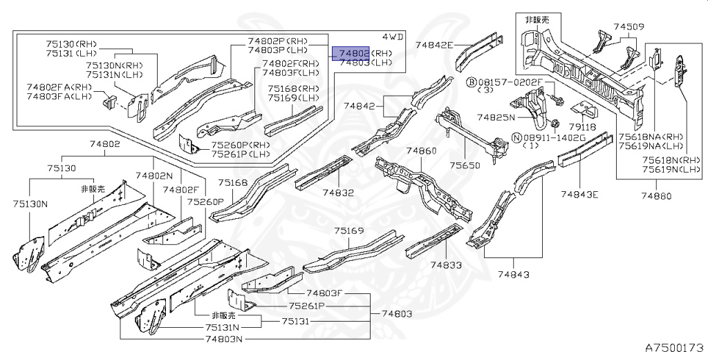 Nissan - Stagea - WC34 - 1999 - RS-FOUR S - WAGON(W) - 4 WHEEL DRIVE(4WD) - MANUAL TRANSMISSION(MT) - RB25DET