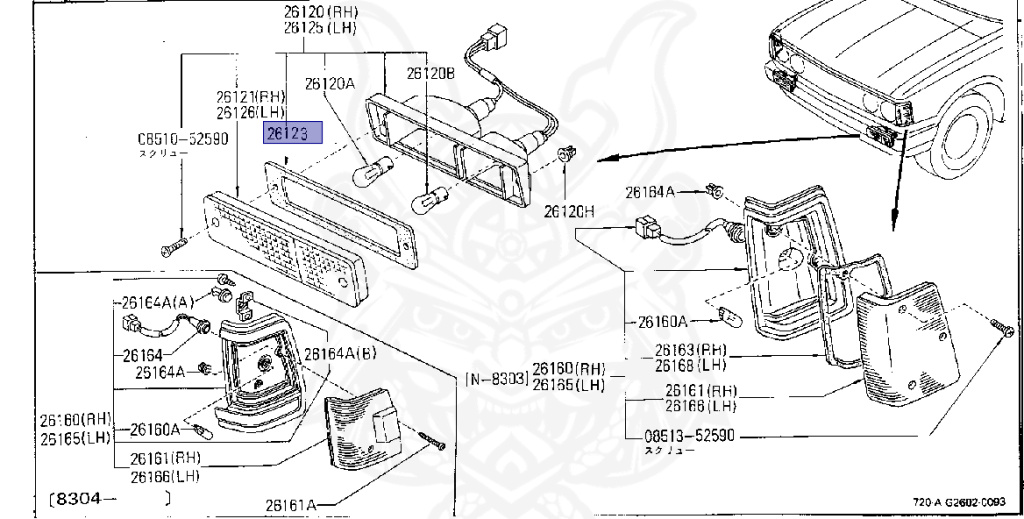 Nissan - Datsun - 720 - 1985 - DELUXE TYPE - Temporary Track (TL) - 4 WHEEL DRIVE(4WD) - 5 SPEED MANUAL TRANS(F5) - SD23