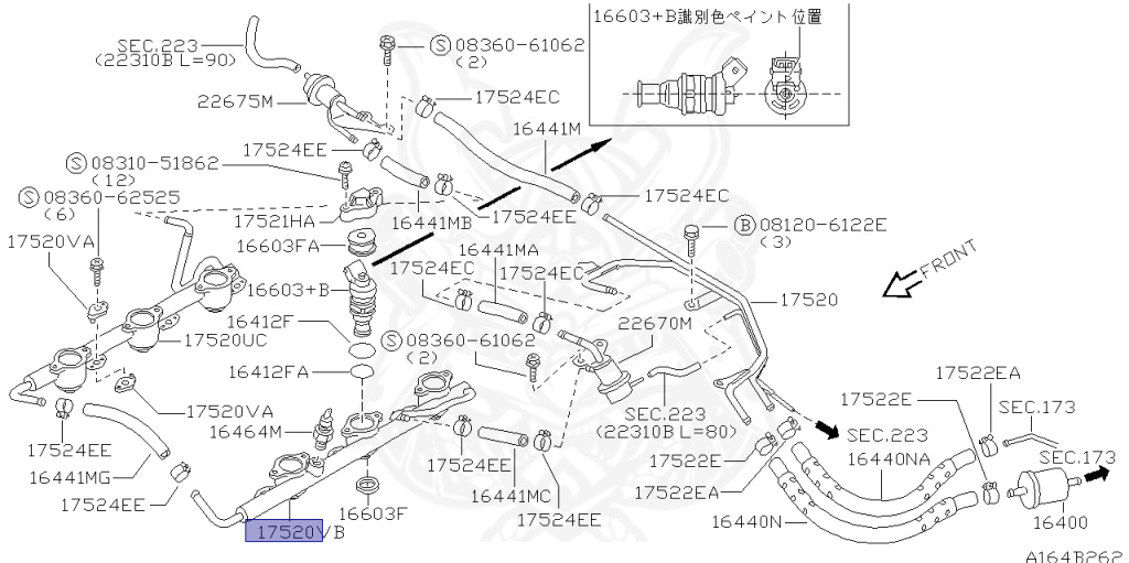 みるページ 17522-30P00 - Nissan - Fuel Pipe Assembly - Nengun Performance