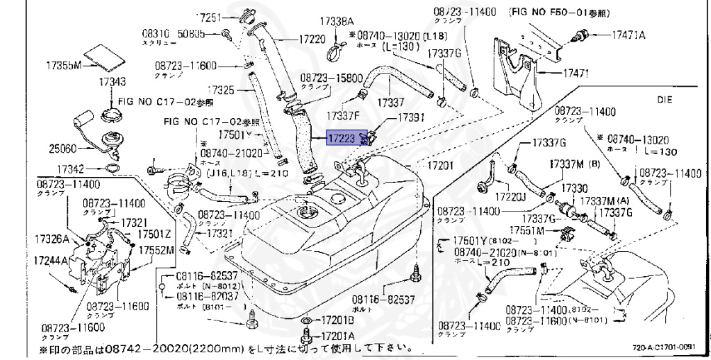 Nissan - Datsun - 720 - 1982 - DELUXE TYPE - Temporary Track (TL) - 4 WHEEL DRIVE(4WD) - 5 SPEED MANUAL TRANS(F5) - SD22
