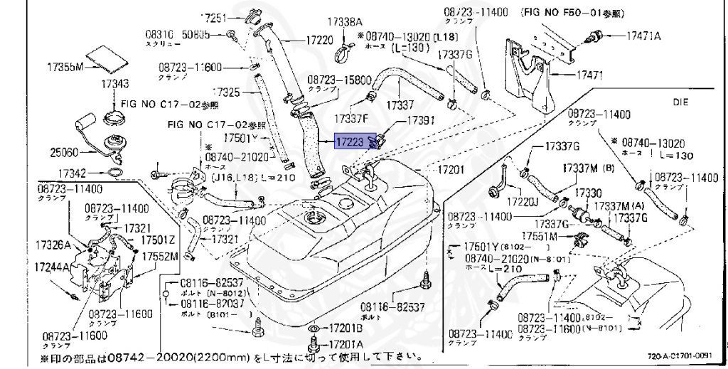 Nissan - Datsun - 720 - 1980 - GL TYPE - KING CAB(KC) - 2 WHEEL DRIVE(2WD) - 4 SPEED T/M COLUMN SHIFT(R4) - L18S