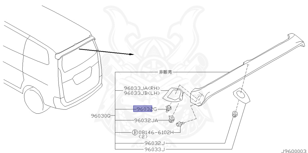 Nissan - Serena - C24 - 1999 - "J" SPECIFICATION - WAGON(W) - 2 WHEEL DRIVE(2WD) - CVT(CVT) - Flooded roof (N/R) - SR20DE