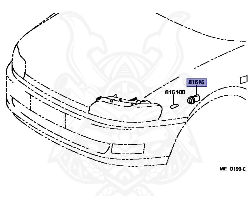 81735-12180 - Toyota - Socket And Wire, Side Turn Signal Lamp