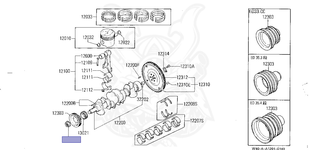 12309-Z5000 - Nissan - Nut, Pulley Crankshaft - Nengun Performance