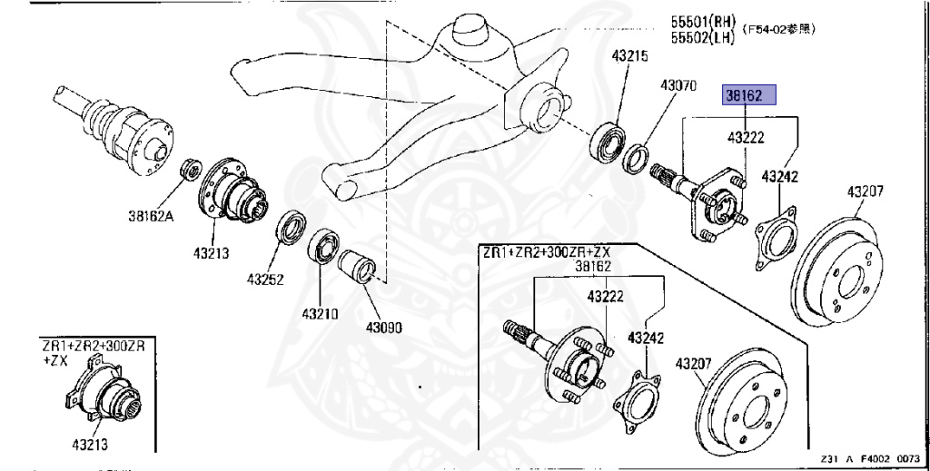 Nissan - Fairlady Z - Z31 - 1988 - ZX - AUTOMATIC TRANSMISSION(AT) - T-bar roof (KZ#) - VG30T
