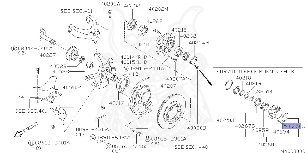 40692-34G00 - Nissan - Ornament Assembly, Auto Free Running