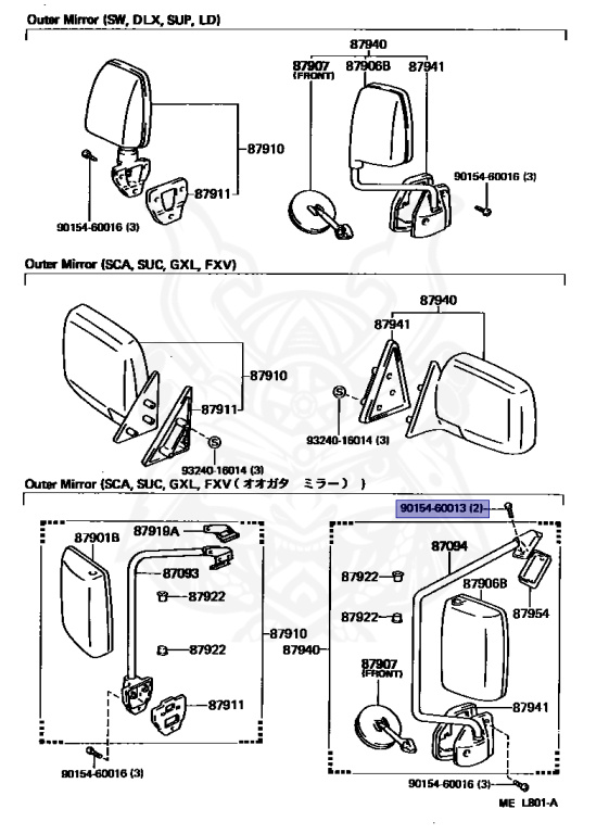 Toyota - Van - KM36V - 1990 - DLX TYPE - 4-DOOR VAN - Manual - 5KJ