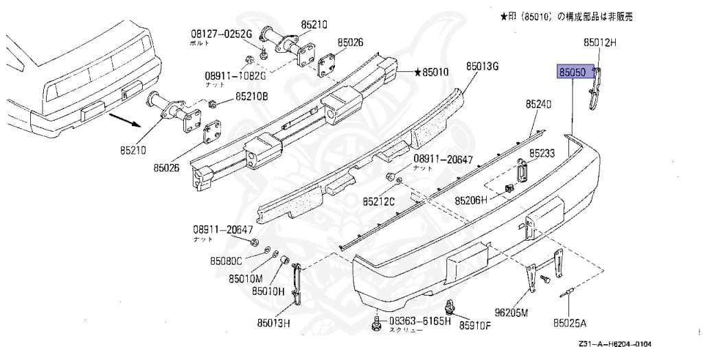 Nissan - Fairlady Z - Z31 - 1986 - ZX - MANUAL TRANSMISSION(MT) - T-bar roof (KZ#) - VG30T