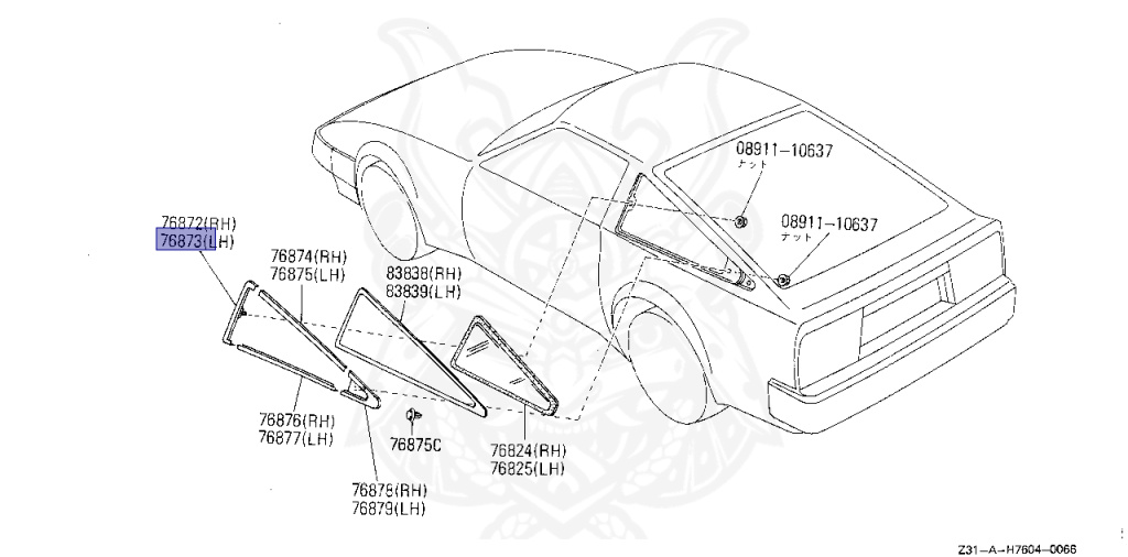 Nissan - Fairlady Z - Z31 - 1986 - ZR - AUTOMATIC TRANSMISSION(AT) - T-bar roof (KZ#) - VG30D