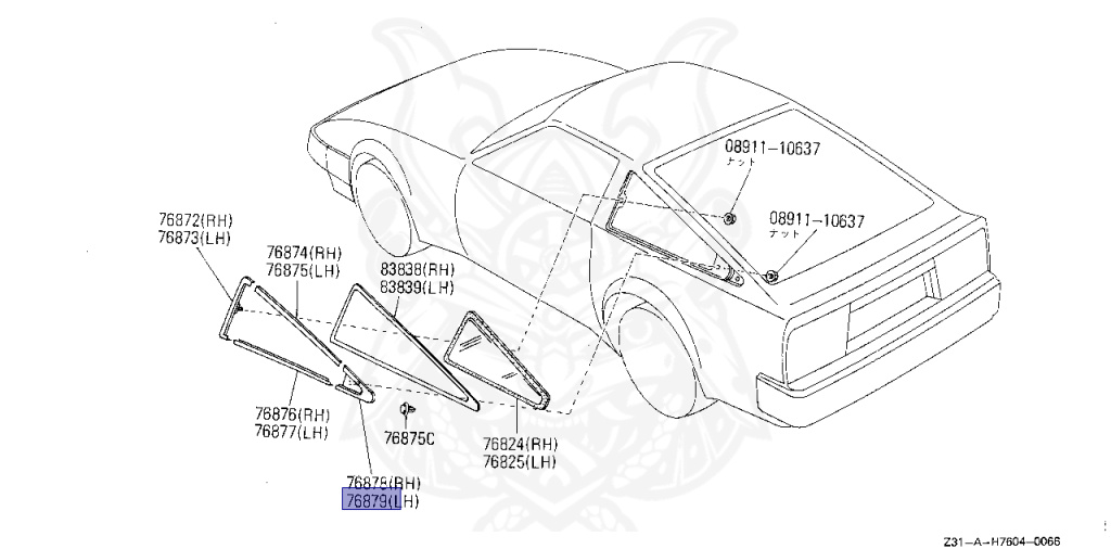Nissan - Fairlady Z - Z31 - 1986 - ZR - AUTOMATIC TRANSMISSION(AT) - T-bar roof (KZ#) - VG30D