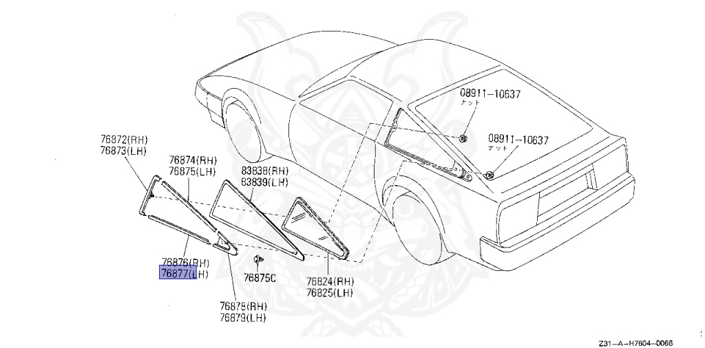 Nissan - Fairlady Z - Z31 - 1986 - ZR - AUTOMATIC TRANSMISSION(AT) - T-bar roof (KZ#) - VG30D