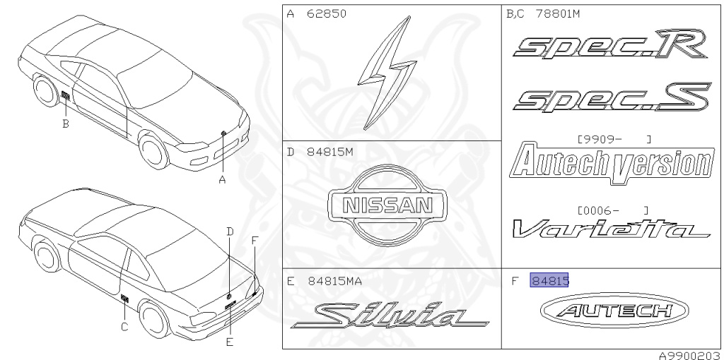 Nissan - Silvia - S15 - 2002 - SPEC R - HARDTOP(K) - MANUAL MISSION 6-SPEED(MT.F6) - FOUR WHEELS STEERING(4WS) - SR20DET