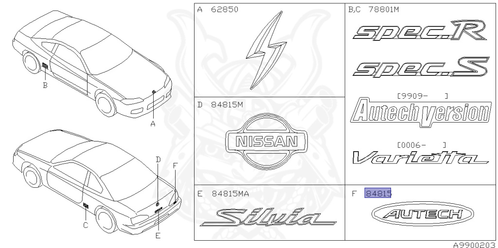 Nissan - Silvia - S15 - 2001 - SPEC R - HARDTOP(K) - MANUAL MISSION 6-SPEED(MT.F6) - FOUR WHEELS STEERING(4WS) - SR20DET
