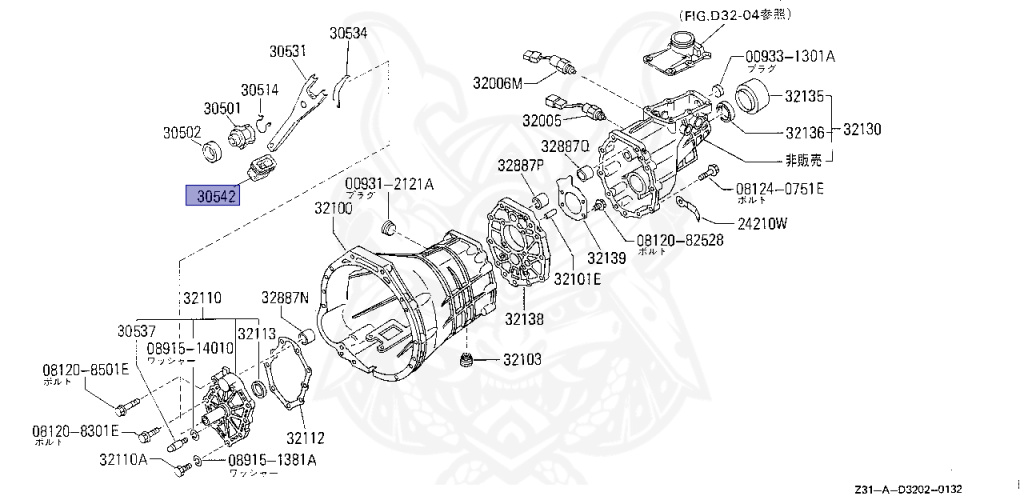 Nissan - Fairlady Z - Z31 - 1989 - ZR - MANUAL TRANSMISSION(MT) - T-bar roof (KZ#) - VG30D