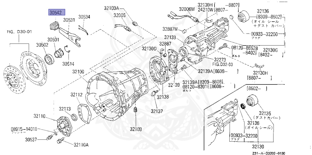 Nissan - Fairlady Z - Z31 - 1989 - ZR - AUTOMATIC TRANSMISSION(AT) - T-bar roof (KZ#) - VG30D