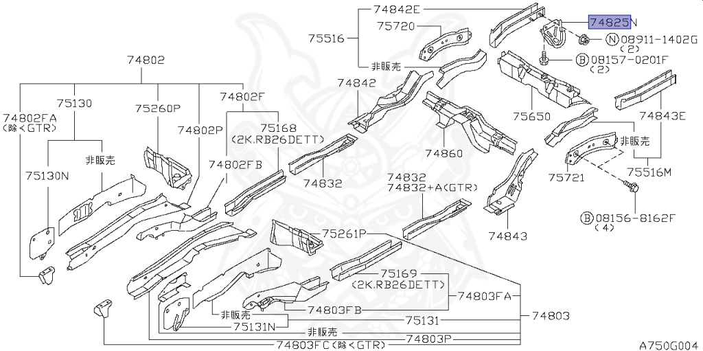 Nissan - Skyline GT-R - BNR34 - 2002 - GTR TYPE - 2-door hardtop (2K) - MANUAL MISSION 6-SPEED(MT.F6) - Hi-Cas 4-Link (HI.4WD) - RB26DETT