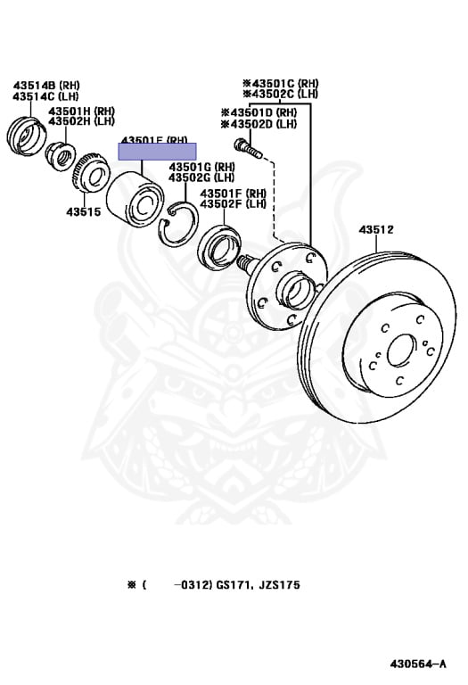 90363-32035 - Toyota - Bearing (for Front Axle Hub Rh) - Nengun