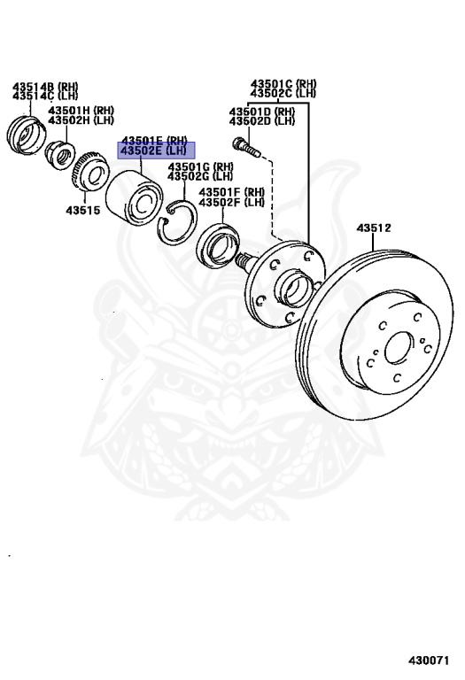 90363-32035 - Toyota - Bearing (for Front Axle Hub Rh) - Nengun