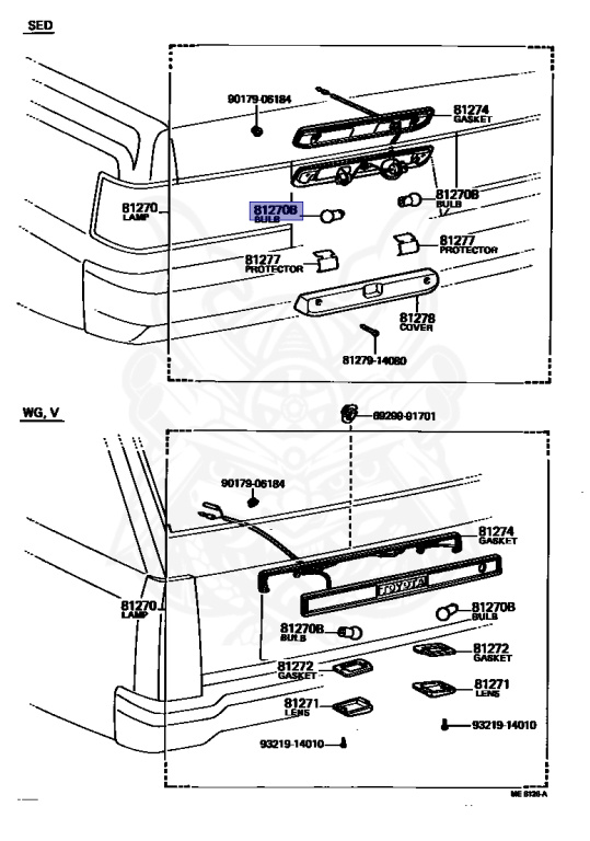 99132-11075 - Toyota - Bulb, Room Lamp, No.1 - Nengun