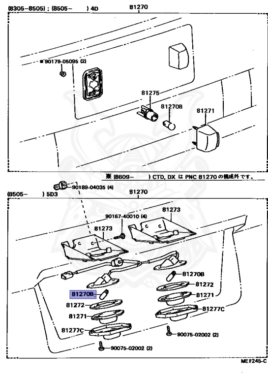 【Ken】 Brand new genuine Toyota Land cruiser lamp assembly license