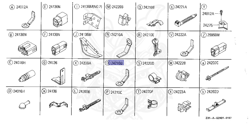 24210-89944 - Nissan - Clip, Hose - Nengun Performance