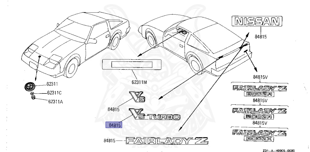 Nissan - Fairlady Z - Z31 - 1986 - ZR2 - MANUAL TRANSMISSION(MT) - T-bar roof (KZ#) - RB20DT