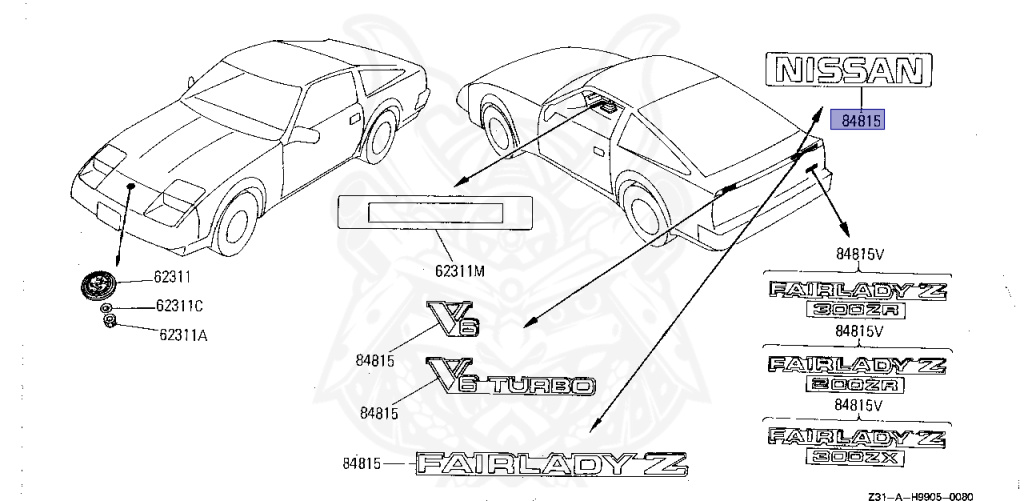 Nissan - Fairlady Z - Z31 - 1985 - ZX - MANUAL TRANSMISSION(MT) - T-bar roof (KZ#) - VG30T