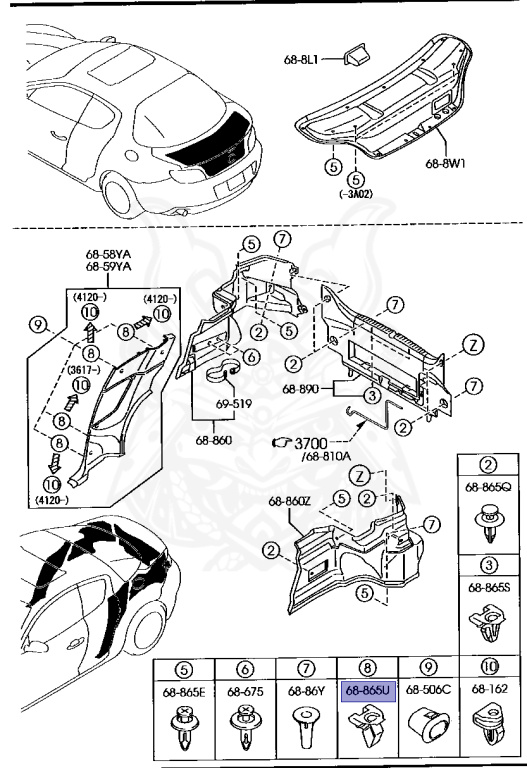 GJ21-68-865 - Mazda - Trim Clip - Nengun Performance