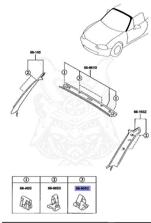 GJ21-68-865 - Mazda - Trim Clip - Nengun Performance