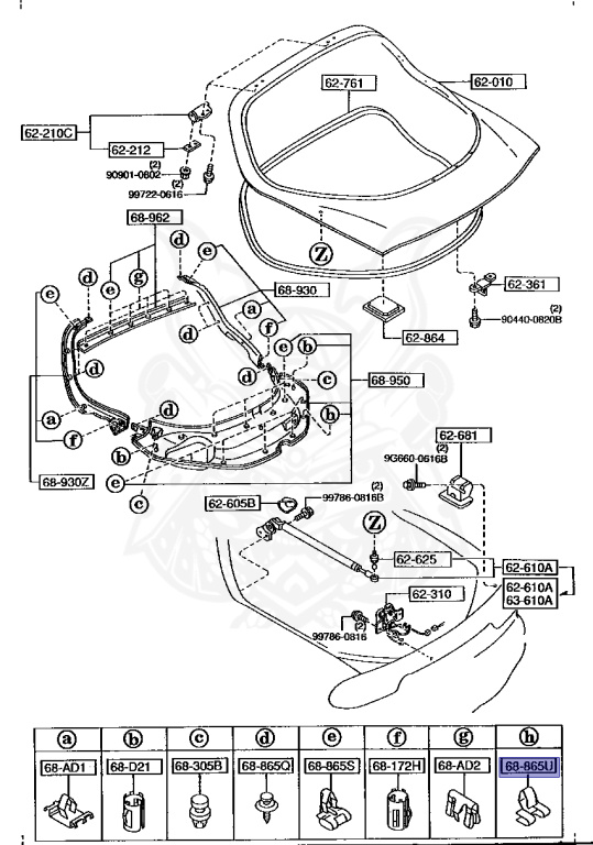 GJ21-68-865 - Mazda - Trim Clip - Nengun Performance