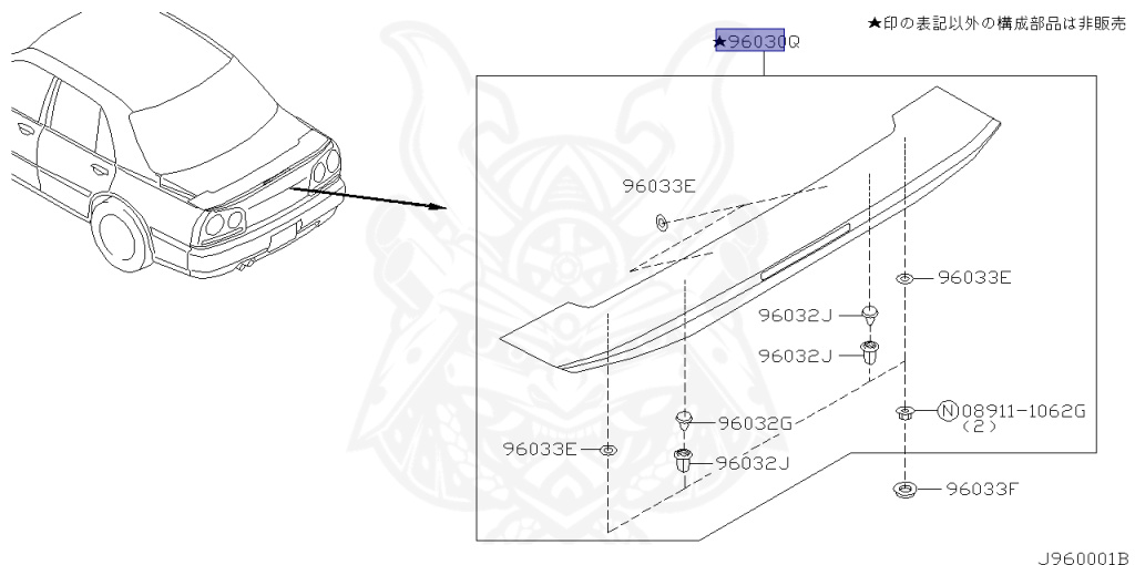 Nissan - Skyline - R34 GT - HR34 - 2000 - 20GT - 4 DOOR SEDAN(4S) - AUTOMATIC-FLOOR SHIFT(AT.F4) - High cast, 2-link (IRS.2WD) - RB20DE