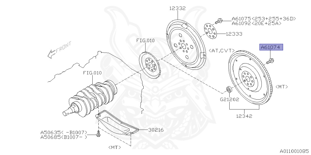 Subaru - Legacy Touring Wagon - BR9 - Jan-2009 - Dec-2012 - 25GT - Wagon - 4W - 5-speed automatic transmission - Right hand - EJ255