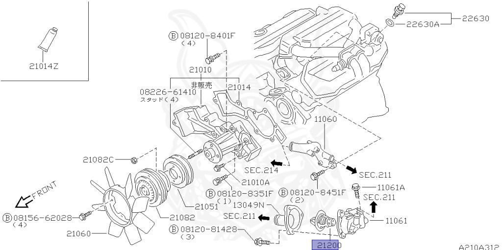 Nissan - Pathfinder - R50 - 1999 - XE TYPE - WAGON(W) - 2 WHEEL DRIVE(2WD) - AUTOMATIC TRANSMISSION(AT) - VG33E