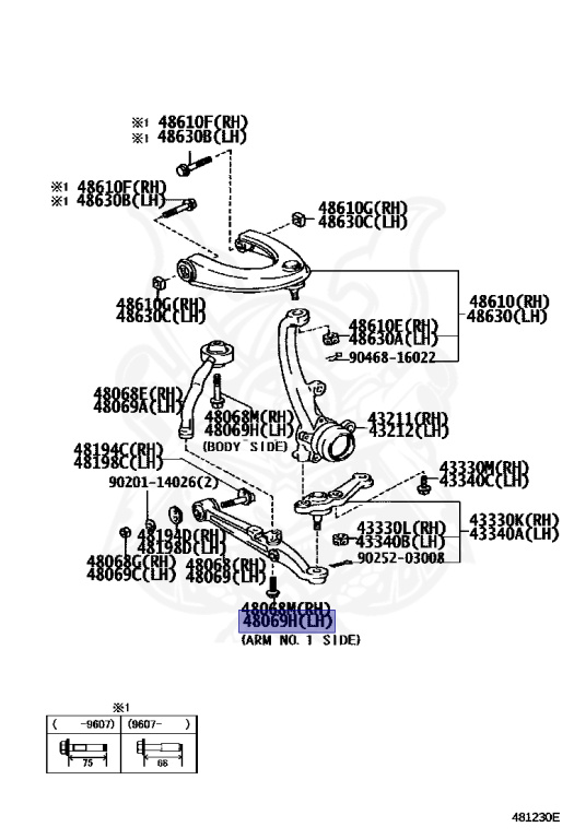 90901-05010 - Toyota - Bolt (for Front Suspension Lower Arm No. 2