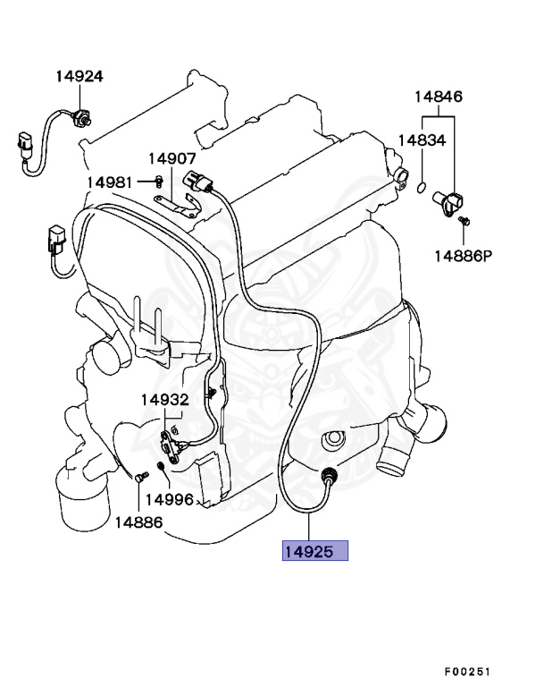 MD348475 - Mitsubishi - Sensor, Eng Control Oxygen - Nengun