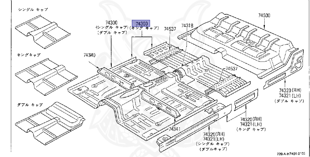 Nissan - Datsun - 720 - 1981 - DELUXE TYPE - Heisho Truck (TH) - 2 WHEEL DRIVE(2WD) - 4 SPEED T/M COLUMN SHIFT(R4) - SD22