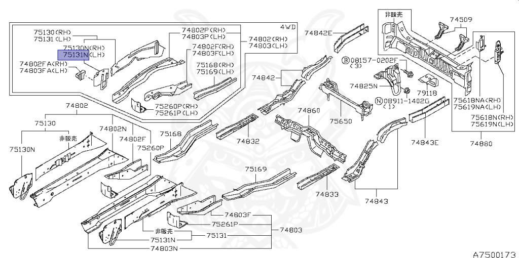 Nissan - Stagea - WC34 - 1999 - RS-FOUR S - WAGON(W) - 4 WHEEL DRIVE(4WD) - MANUAL TRANSMISSION(MT) - RB25DET