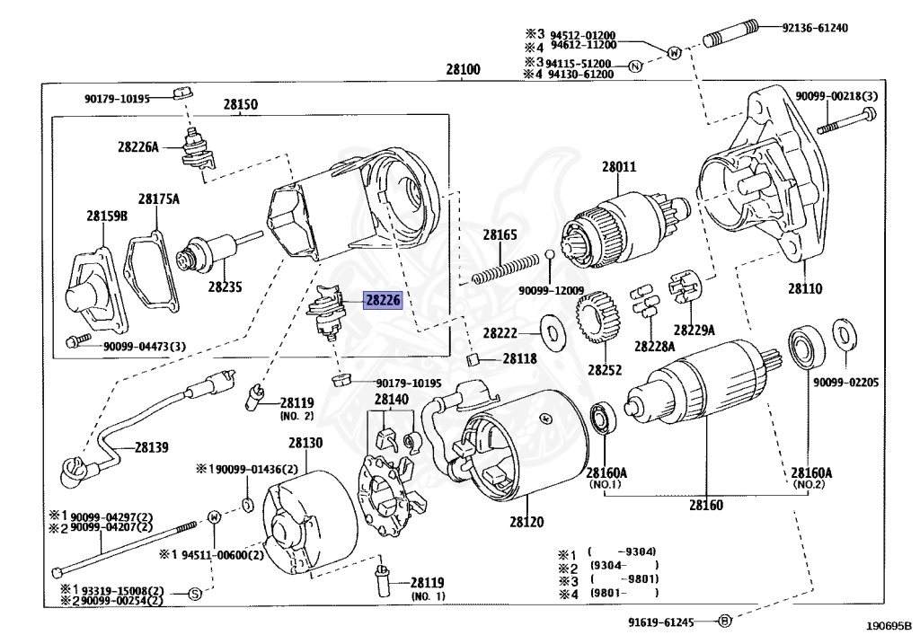 Re 28226-54320 - Toyota - Starter Kit, Battery Terminal