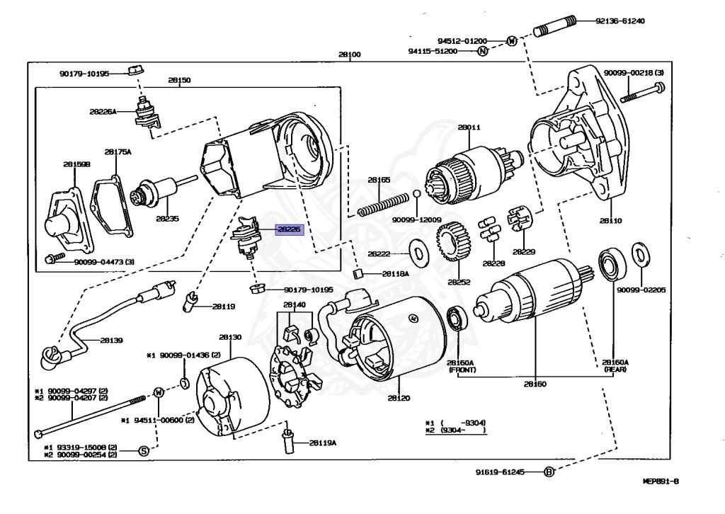 28226-54320 - Toyota - Starter Kit, Battery Terminal - Nengun
