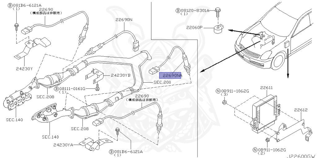 226A1-AM601 - Nissan - Heated Oxygen Sensor - Nengun Performance