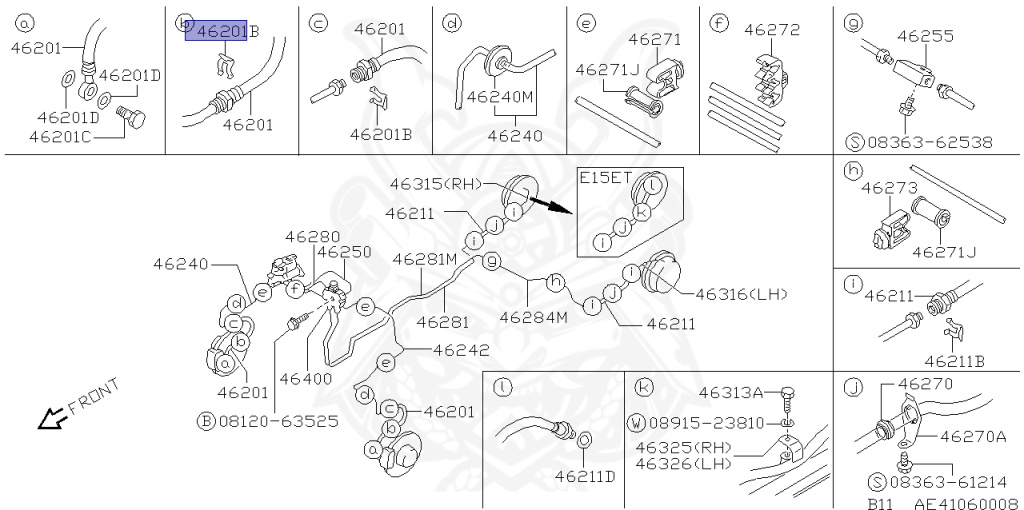 46206-M0200 - Nissan - Spring, Lock Brake Hose - Nengun Performance